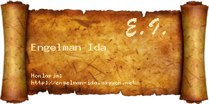 Engelman Ida névjegykártya